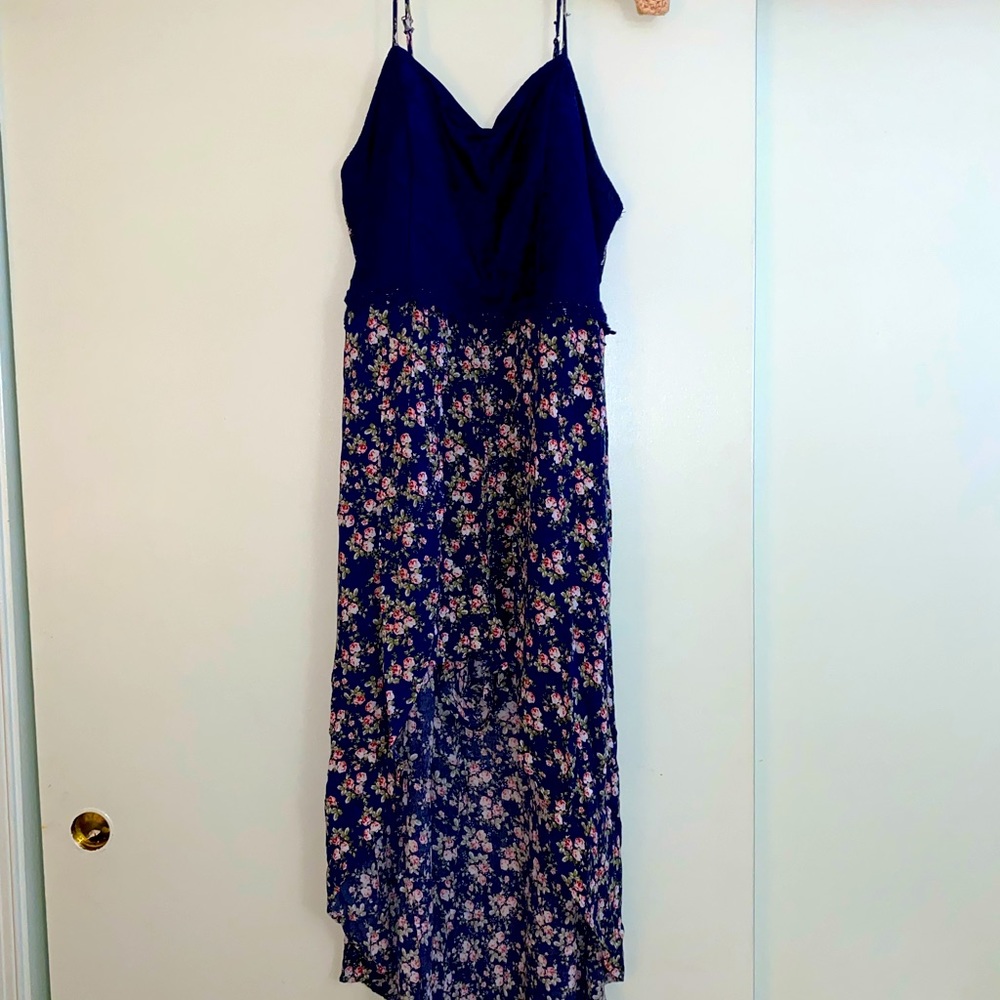No Boundaries Juniors 3XL spaghetti strap high low dress.